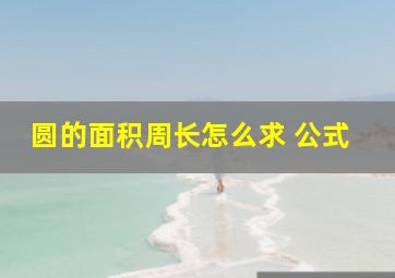 圆的面积周长怎么求 公式